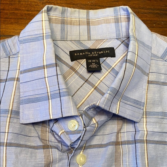 Banana Republic medium linen long sleeve - Picture 3 of 3